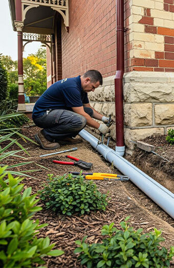 Plumber Fitting Drainpipe